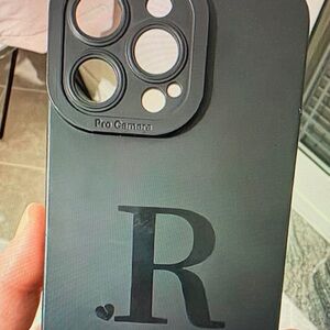 Case-Mate Black Phone Case with Initial R